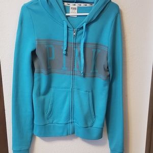 PINK blue zipper jacket